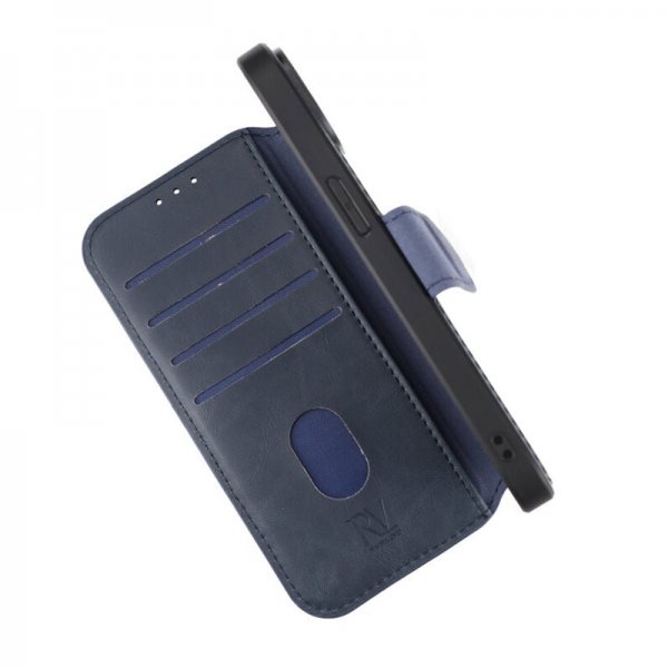 Rvelon iPhone 15 Cover 4 kortlommer MagSafe Blå
