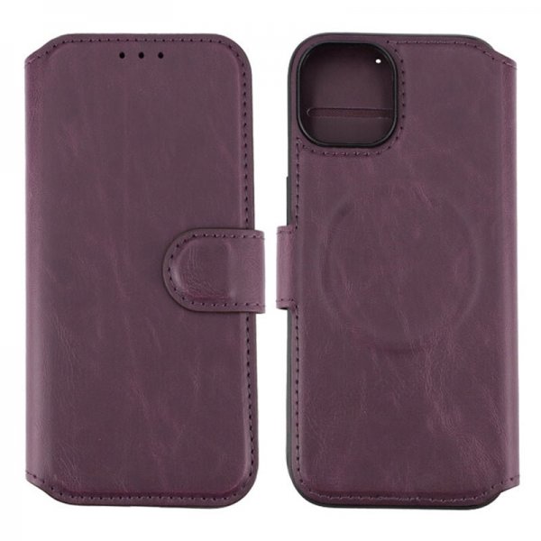 Rvelon iPhone 15 Cover 4 Kortrum MagSafe Lilla
