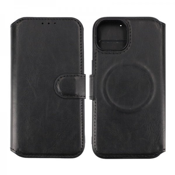 Rvelon iPhone 15 Cover 4 Kortrum MagSafe Sort
