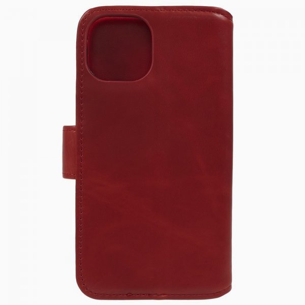 Nordic Covers iPhone 15 Plus Etui Essential Læder Valmue Rød