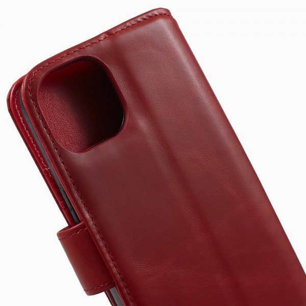 Nordic Covers iPhone 15 Plus Etui Essential Læder Valmue Rød