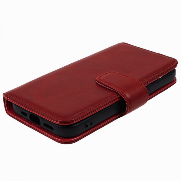 Nordic Covers iPhone 15 Plus Etui Essential Læder Valmue Rød