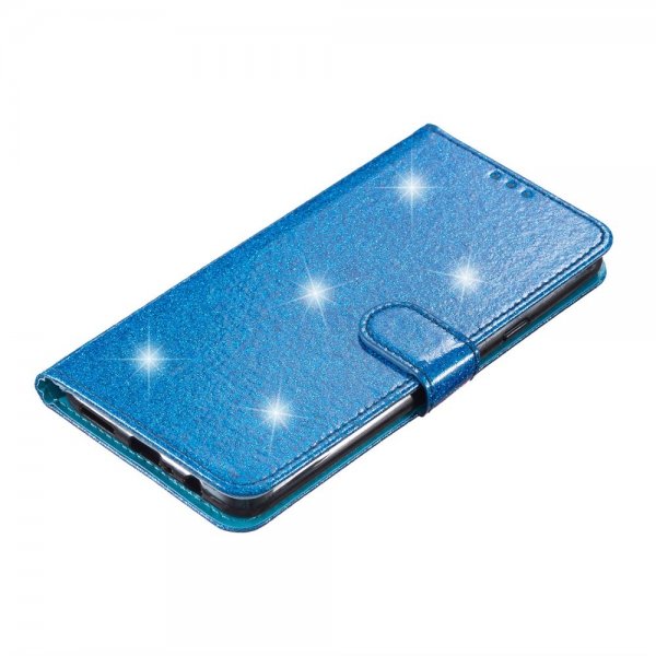 iPhone 15 Plus Cover Glitter Blå