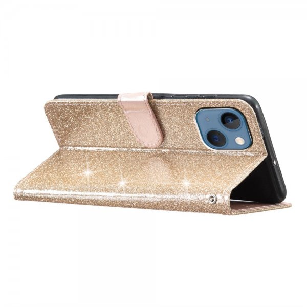 iPhone 15 Plus Cover Glitter Guld