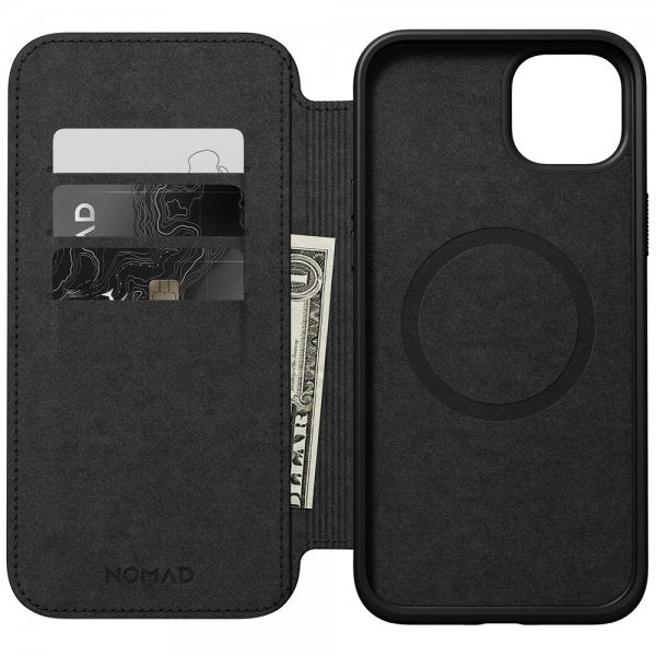 Nomad iPhone 15 Plus Cover Modern Leather Folio Brun