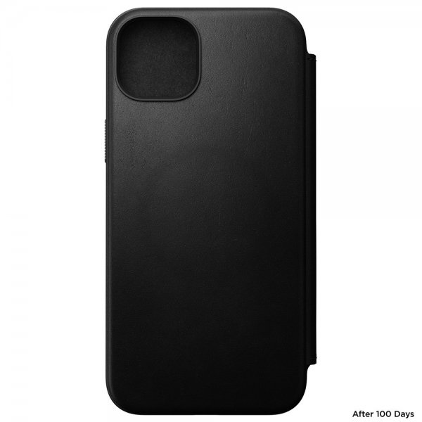 Nomad iPhone 15 Plus Etui Modern Leather Folio Sort