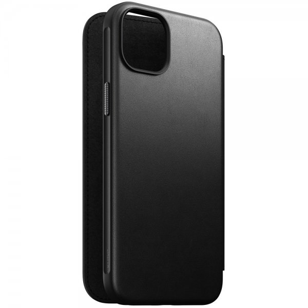 Nomad iPhone 15 Plus Etui Modern Leather Folio Sort