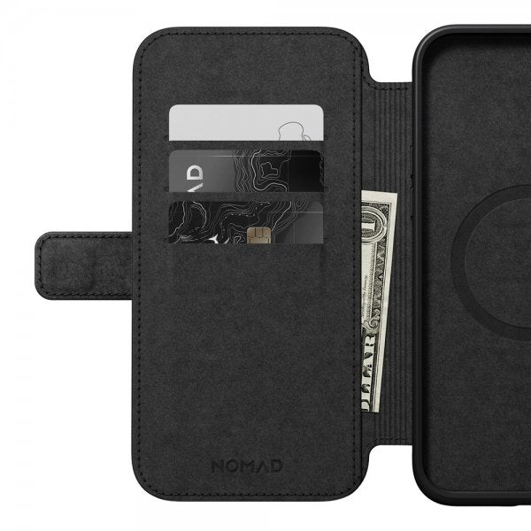 Nomad iPhone 15 Plus Etui Modern Leather Folio Sort