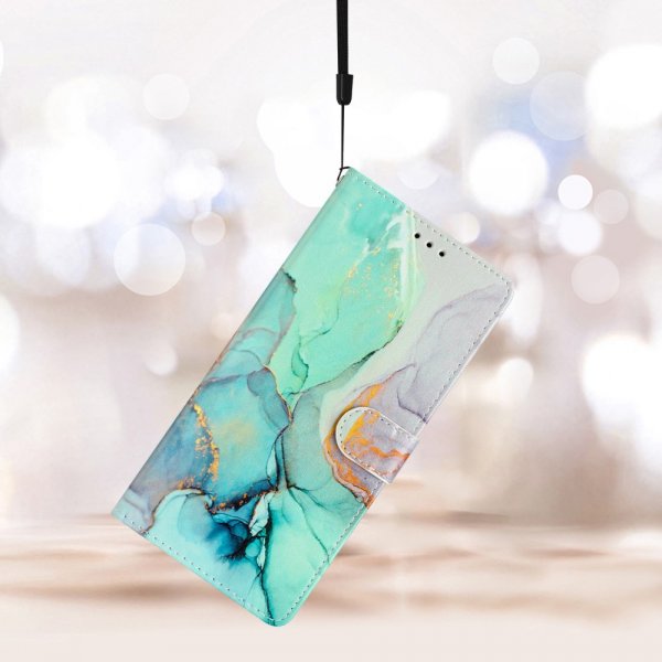iPhone 15 Plus Cover Motiv Grøn Marmor