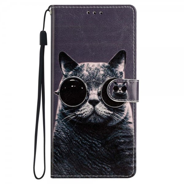 iPhone 15 Plus Cover Motiv Kat med Solbriller