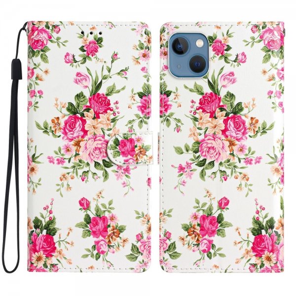 iPhone 15 Plus Cover Motiv Rosa Marmor
