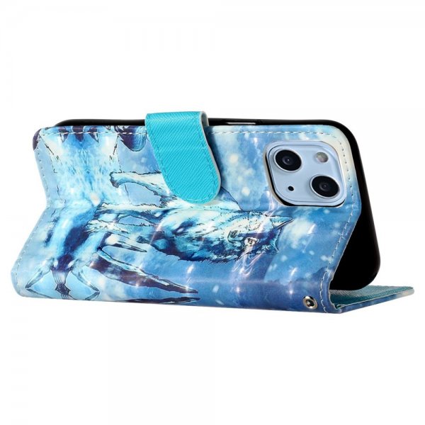 iPhone 15 Plus Cover Motiv Ulv Blå