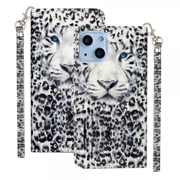 iPhone 15 Plus Cover Motiv Hvid Tiger