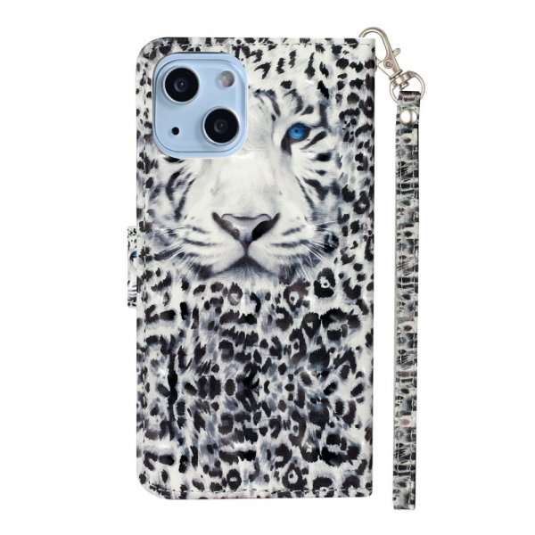 iPhone 15 Plus Cover Motiv Hvid Tiger