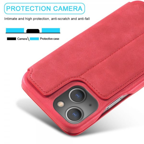 Lc.Imeeke iPhone 15 Plus Cover Retro Rød
