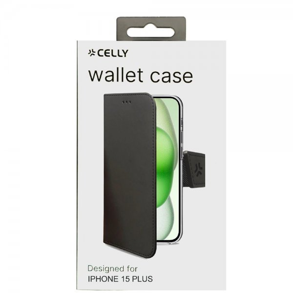 Celly iPhone 15 Plus Cover Wally Wallet Case Sort