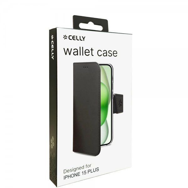 Celly iPhone 15 Plus Cover Wally Wallet Case Sort