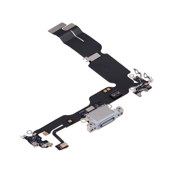 iPhone 15 Plus Opladerport med Flexkabel - Blå