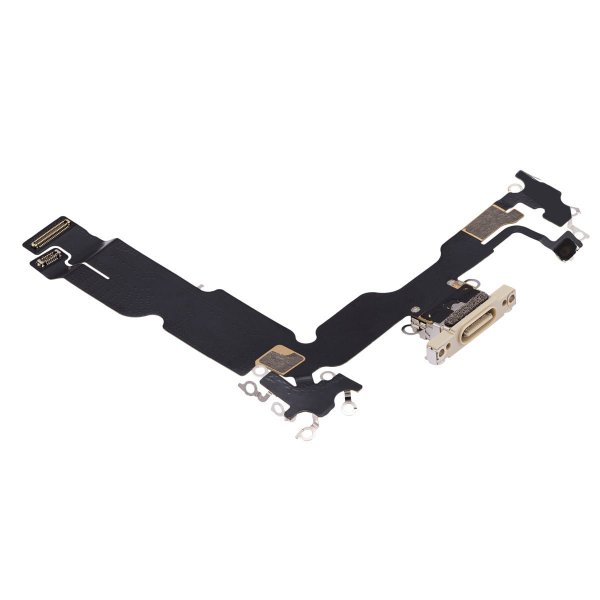 iPhone 15 Plus Opladerport med Flexkabel - Gul