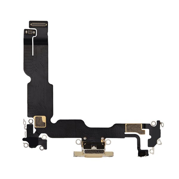 iPhone 15 Plus Opladerport med Flexkabel - Gul