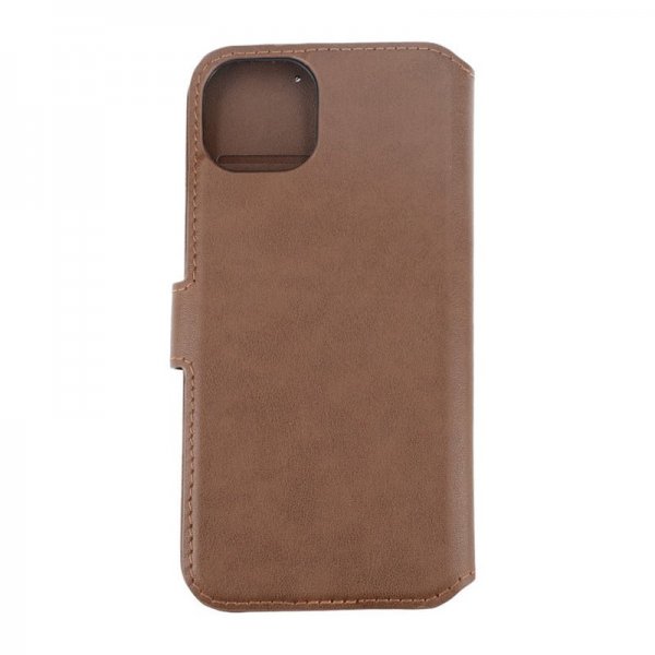 Rvelon iPhone 15 Plus Etui Ægte Læder Brun