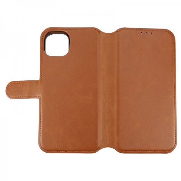 Rvelon iPhone 15 Plus Etui Magnetisk Aftageligt Cover Brun