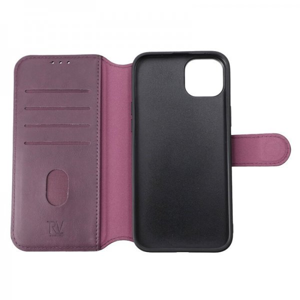 Rvelon iPhone 15 Plus Cover 4 Kortrum MagSafe Lilla
