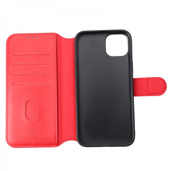 Rvelon iPhone 15 Plus Cover 4 Kortlommer MagSafe Rød