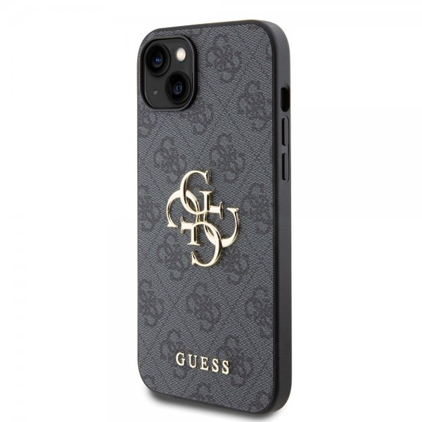 Guess iPhone 15 Plus Cover 4G Logo Grå
