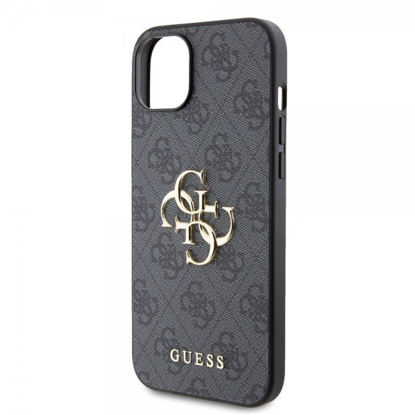 Guess iPhone 15 Plus Cover 4G Logo Grå