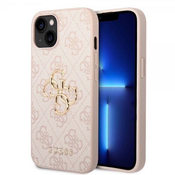 Guess iPhone 15 Plus Cover 4G Logo Rosa