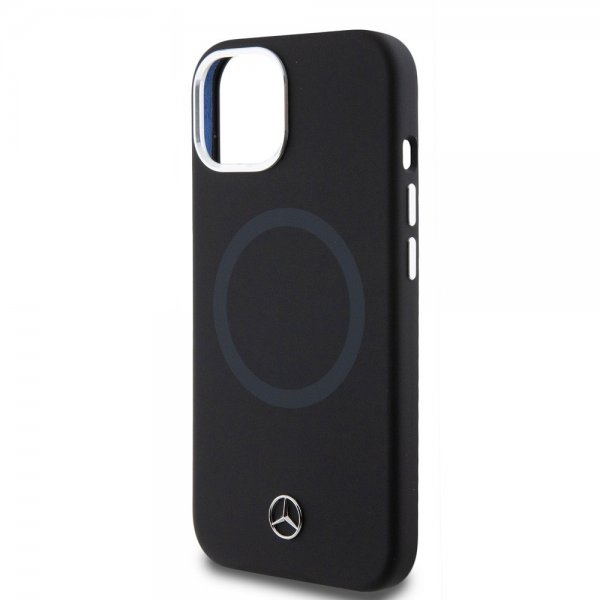 Mercedes Benz iPhone 15 Plus Cover Bicolor MagSafe Sort