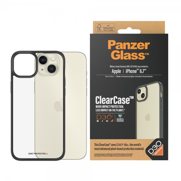 PanzerGlass iPhone 15 Plus Cover ClearCase D3O Sort