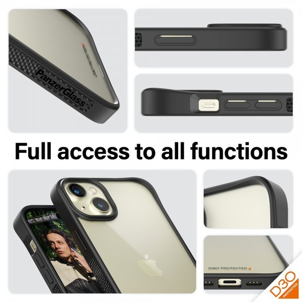 PanzerGlass iPhone 15 Plus Cover ClearCase D3O Sort