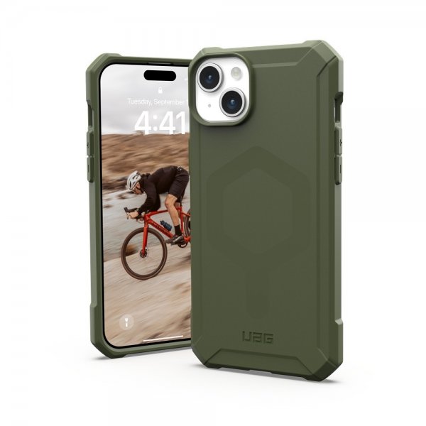 Urban Armor Gear (UAG) iPhone 15 Plus Cover Essential Armor MagSafe Olive Drab