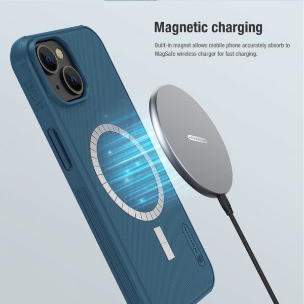 Nillkin iPhone 15 Plus Cover Frosted Shield Pro MagSafe Sort