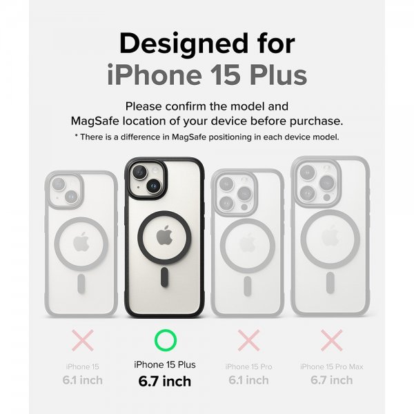 Ringke iPhone 15 Plus Cover Fusion Bold Magnetic Mat Sort