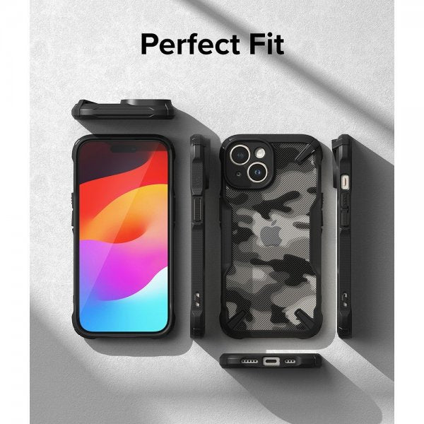 Ringke iPhone 15 Plus Cover Fusion X Design Camo Black