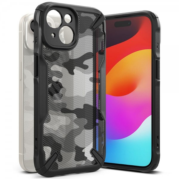Ringke iPhone 15 Plus Cover Fusion X Design Camo Black