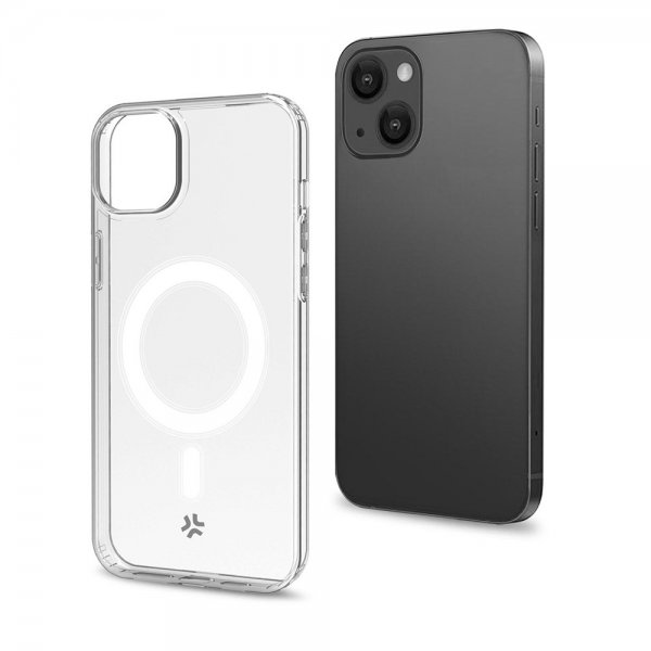 Celly iPhone 15 Plus Cover GELSKINMAG MagSafe Transparent