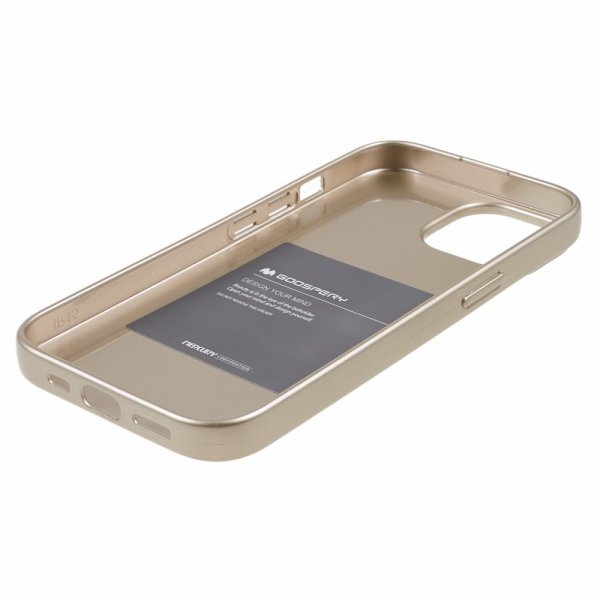 Mercury iPhone 15 Plus Cover Jelly Glitter Guld