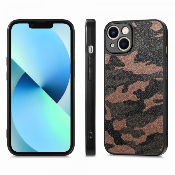 iPhone 15 Plus Cover Camouflage Brun