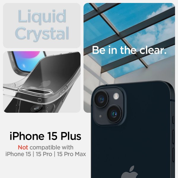 Spigen iPhone 15 Plus Cover Liquid Crystal Crystal Clear