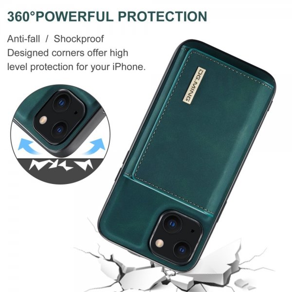 Dg.Ming iPhone 15 Plus Cover M1 Series Aftagelig Kortholder Grøn