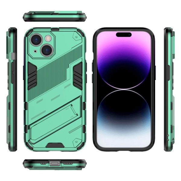 iPhone 15 Plus Cover med Stander Grøn