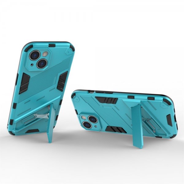 iPhone 15 Plus Cover med Stander Lyseblå