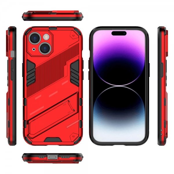 iPhone 15 Plus Cover med Stativ Rød