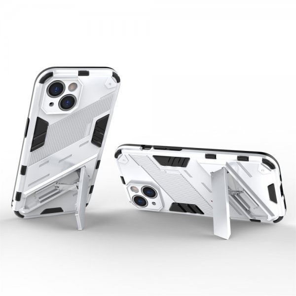 iPhone 15 Plus Cover med Stander Hvid