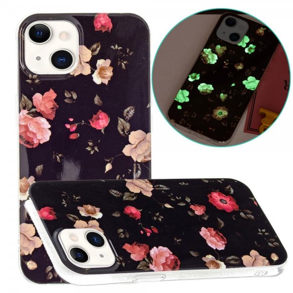 iPhone 15 Plus Cover Motiv Roser Sort