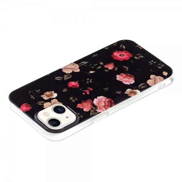 iPhone 15 Plus Cover Motiv Roser Sort